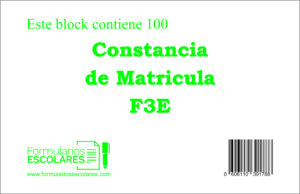 Constancia de Matrícula