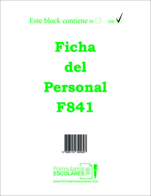 Ficha del Profesor/Personal