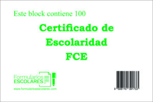 Certificado de Escolaridad
