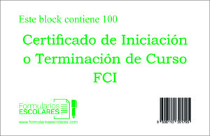 Certificado de Iniciación o Terminación de Curso
